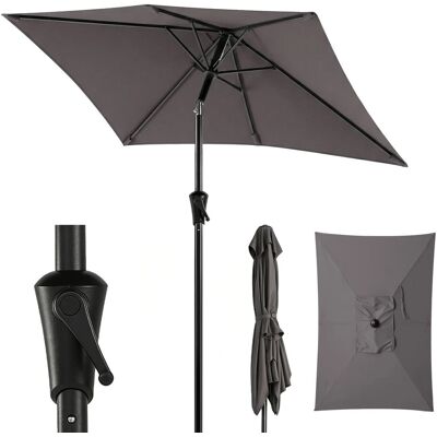 Sekey Sonnenschirm Rechteckig 210x140 cm mit Kurbel UV Schutz 50 Für Garten und Terrasse Sekey Sonnenschirm Rechteckig 210x140 cm mit Kurbel UV Schutz 50 Für Garten und Terrasse