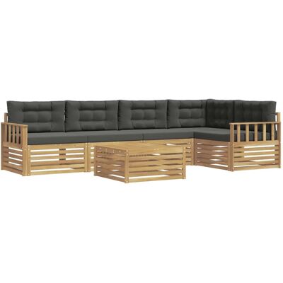 vidaXL Outdoor-Sofagarnitur 6-Tlg Weiß und Anthrazit Polyester 3390517 vidaXL Outdoor-Sofagarnitur 6-Tlg Weiß und Anthrazit Polyester 3390517