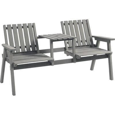 Outsunny Gartenbank Tannenholz Grau B152 x T70 x H83 cm Outsunny Gartenbank Tannenholz Grau B152 x T70 x H83 cm