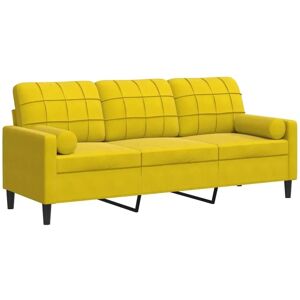 Vidaxl 3-Sitzer Sofa Samt Gelb - Sofa Vidaxl 3-Sitzer Sofa Samt Gelb - Sofa