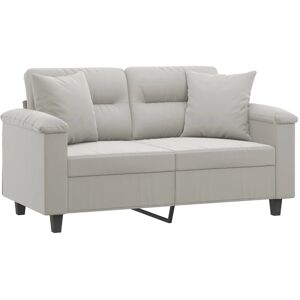 vidaXL 2-Sitzer-Sofa Hellgrau Mikrofaser vidaXL 2-Sitzer-Sofa Hellgrau Mikrofaser