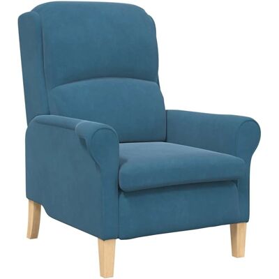 vidaXL Sessel Blau 76 x 94 x 102 cm Samt 42009856 vidaXL Sessel Blau 76 x 94 x 102 cm Samt 42009856