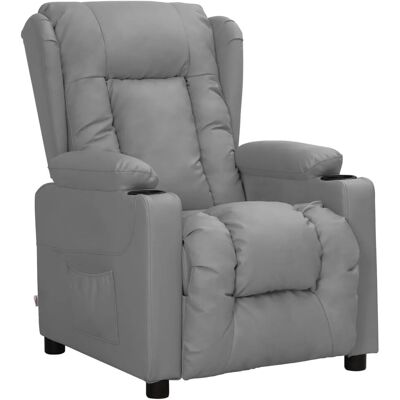 vidaXL Relaxsessel Grau Kunstleder 339072 vidaXL Relaxsessel Grau Kunstleder 339072