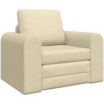vidaXL Schlafsofa Creme 98 x 71 x 83 cm Stoff 4106661 vidaXL Schlafsofa Creme 98 x 71 x 83 cm Stoff 4106661