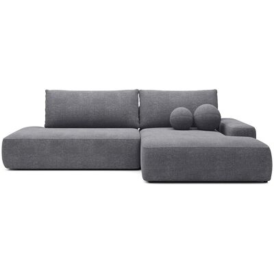 Vente-unique Schlafsofa Daviso Grau 276 cm Vente-unique Schlafsofa Daviso Grau 276 cm