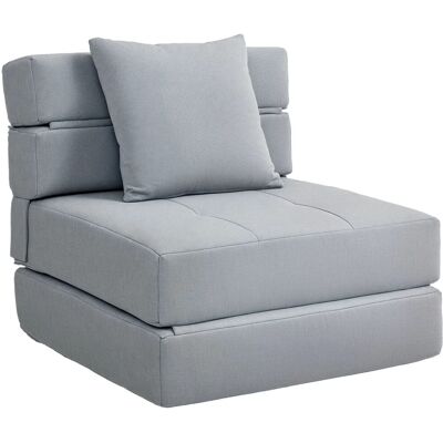 HOMCOM Schlafsessel Polybaumwolle Schaumstoff Hellgrau 70L x 70B x 61H cm HOMCOM Schlafsessel Polybaumwolle Schaumstoff Hellgrau 70L x 70B x 61H cm