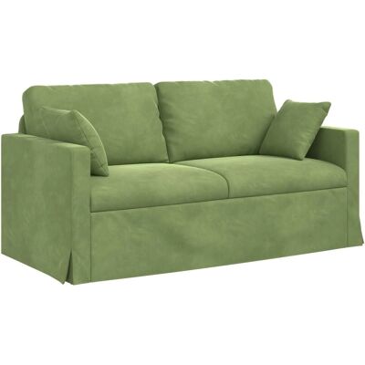 vidaXL Sofa Hellgrün 158 x 78 x 80 cm Samt 42024425 vidaXL Sofa Hellgrün 158 x 78 x 80 cm Samt 42024425