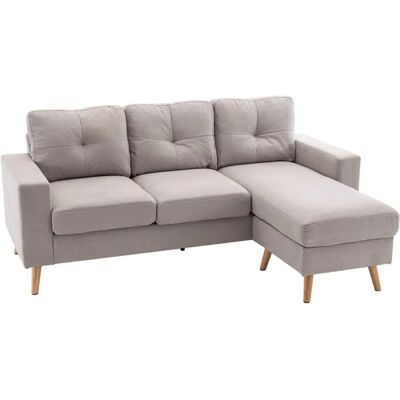 HOMCOM - Ecksofa L-Form - Schwarz - 193x85x136 cm - Sofa HOMCOM - Ecksofa L-Form - Schwarz - 193x85x136 cm - Sofa