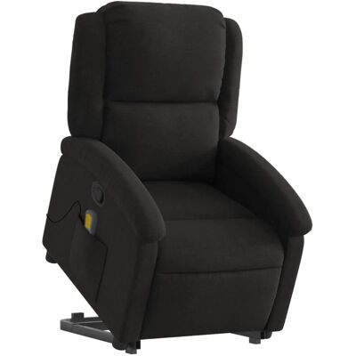 vidaXL Massagesessel mit Aufstehhilfe Schwarz Stoff Modell 7 vidaXL Massagesessel mit Aufstehhilfe Schwarz Stoff Modell 7