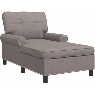 vidaXL Lounge-Liege mit Kissen Taupe 91 x 157 x 91 cm Stoff 42022935 vidaXL Lounge-Liege mit Kissen Taupe 91 x 157 x 91 cm Stoff 42022935