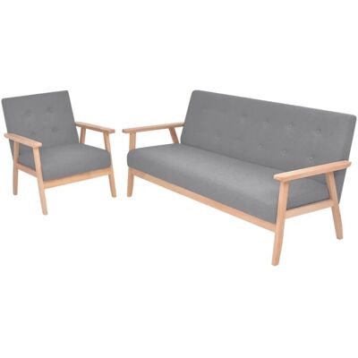 Marke 3-Sitzer Grau - Sofaset Marke 3-Sitzer Grau - Sofaset