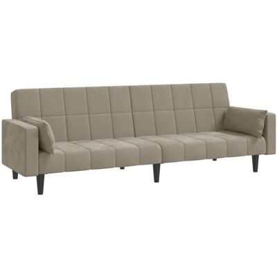 vidaXL Schlafsofa - 2-in-1 Samt Hellgrau vidaXL Schlafsofa - 2-in-1 Samt Hellgrau