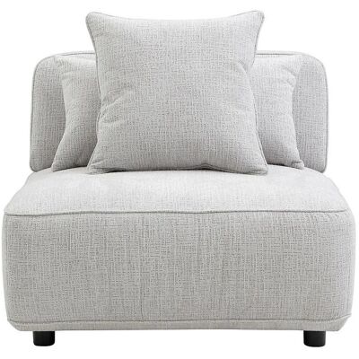 Vente-unique Sessel Mit Gerader Rückenlehne Lelaco Hellgrau 91 cm Vente-unique Sessel Mit Gerader Rückenlehne Lelaco Hellgrau 91 cm
