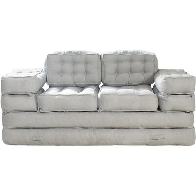 Vente-unique Modulierbares Sofa Dilako Grau 195 cm Vente-unique Modulierbares Sofa Dilako Grau 195 cm