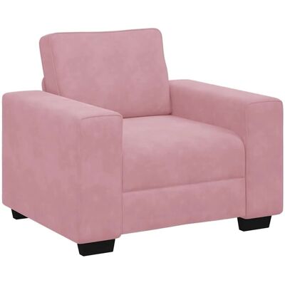 vidaXL Sessel Rosa 100x77x82 cm Samt 4105250 vidaXL Sessel Rosa 100x77x82 cm Samt 4105250
