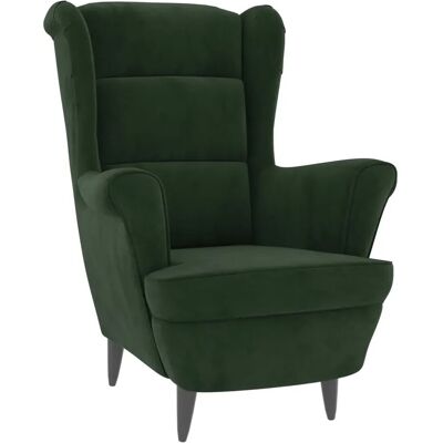 vidaXL Sessel Dunkelgrün Velours - Sessel im Samt mit Retro-Stil vidaXL Sessel Dunkelgrün Velours - Sessel im Samt mit Retro-Stil