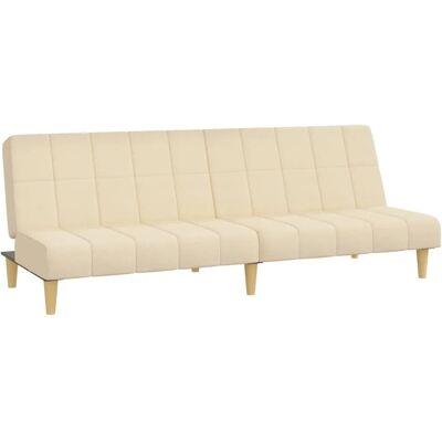 vidaXL 2-in-1 Creme Stoffsofa Bett vidaXL 2-in-1 Creme Stoffsofa Bett