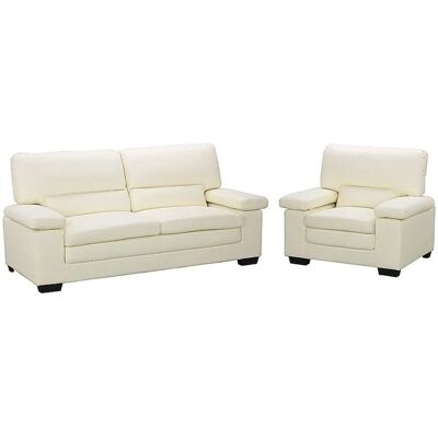 Vente-unique Couchgarnitur Mit Sessel Mimas Elfenbeinfarben 210 cm 112 cm Vente-unique Couchgarnitur Mit Sessel Mimas Elfenbeinfarben 210 cm 112 cm