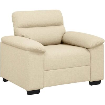 vidaXL Sessel Creme 100x81x84 cm Stoff 4105294 vidaXL Sessel Creme 100x81x84 cm Stoff 4105294