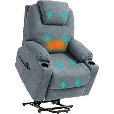 HOMCOM Elektrischer Aufstehsessel Polyester Metall Dunkelgrau HOMCOM Elektrischer Aufstehsessel Polyester Metall Dunkelgrau