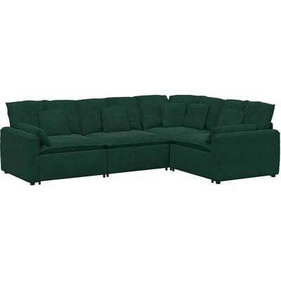 vidaXL Modulares Sofa mit Dunkelgrünem Samt - Modular Sofa vidaXL Modulares Sofa mit Dunkelgrünem Samt - Modular Sofa