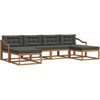 vidaXL Sofa Set mit Kissen 16-Tlg Natur und Anthrazit 3367980 vidaXL Sofa Set mit Kissen 16-Tlg Natur und Anthrazit 3367980