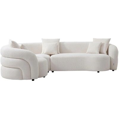 Vente-unique Sofa Ohne Schlafmöglichkeit Lapiota Weiß 290 cm Vente-unique Sofa Ohne Schlafmöglichkeit Lapiota Weiß 290 cm