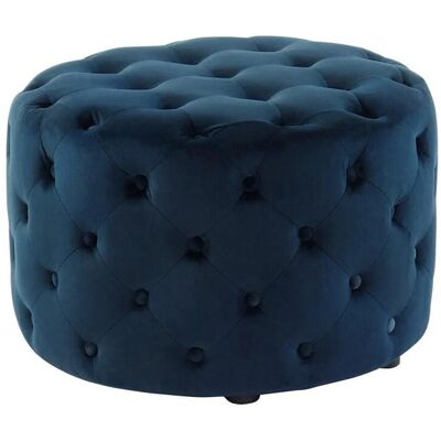 Unique Pouf aus Samt - Dunkelblau - 60x60x38cm - Hocker Unique Pouf aus Samt - Dunkelblau - 60x60x38cm - Hocker