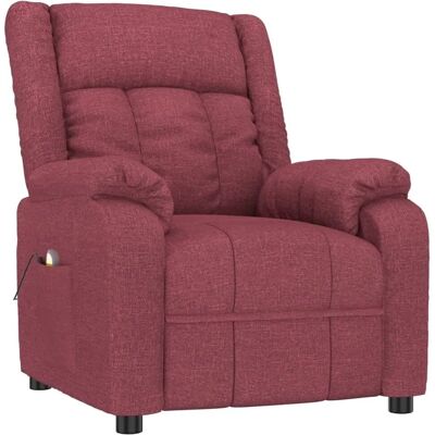 vidaXL Massagesessel Weinrot Stoff 348123 vidaXL Massagesessel Weinrot Stoff 348123