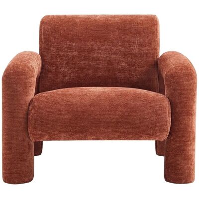 Vente-unique Sessel Mit Gerader Rückenlehne Olivra Terracotta 86.5 cm Vente-unique Sessel Mit Gerader Rückenlehne Olivra Terracotta 86.5 cm