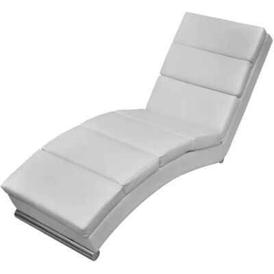 vidaXL Weiße Lederoptik Chaise Longue - Chaise Longue vidaXL Weiße Lederoptik Chaise Longue - Chaise Longue