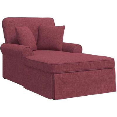 vidaXL Chaise Lounge mit Rock mit Kissen 3-Tlg Weinrot Stoff 42022942 vidaXL Chaise Lounge mit Rock mit Kissen 3-Tlg Weinrot Stoff 42022942