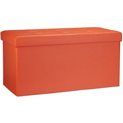 Relaxdays Sitzbank Kunstleder Orange Faltbar mit Stauraum 38 cm x 76 cm x 38 cm 6,5 kg Relaxdays Sitzbank Kunstleder Orange Faltbar mit Stauraum 38 cm x 76 cm x 38 cm 6,5 kg