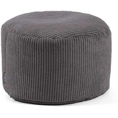 mokebo Pouf oder Sitzhocker aus Cord Der Faule Lenz Fußhocker in Anthrazit mit EPS-Perlen Füllung mokebo Pouf oder Sitzhocker aus Cord Der Faule Lenz Fußhocker in Anthrazit mit EPS-Perlen Füllung