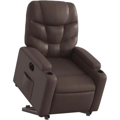 vidaXL Relaxsessel - Höhenverstellbar & Aufstehhilfe - Kunstleder - Braun vidaXL Relaxsessel - Höhenverstellbar & Aufstehhilfe - Kunstleder - Braun