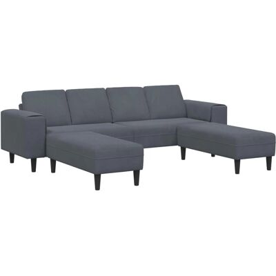 vidaXL Wohnzimmer Couch 3-Tlg Dunkelgrau 3335123 vidaXL Wohnzimmer Couch 3-Tlg Dunkelgrau 3335123