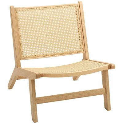 HOMCOM Sessel Relaxsessel Ohne Armlehne Stuhl für Wohnzimmer Schlafzimmer Naturholz HOMCOM Sessel Relaxsessel Ohne Armlehne Stuhl für Wohnzimmer Schlafzimmer Naturholz