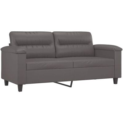 vidaXL 2-Sitzer-Sofa Grau 140 cm Kunstleder 359585 vidaXL 2-Sitzer-Sofa Grau 140 cm Kunstleder 359585