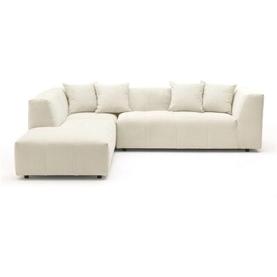 Maison Céphy Samt Linkskant Ecksofa - 6 Sitze - Beige Maison Céphy Samt Linkskant Ecksofa - 6 Sitze - Beige
