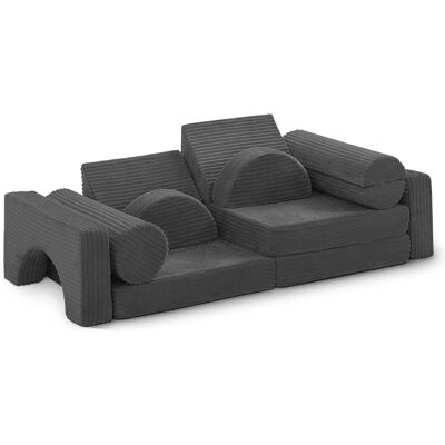 Bestlivings Spielsofa für Kinder Cord 11-teiliges Set Anthrazit Bestlivings Spielsofa für Kinder Cord 11-teiliges Set Anthrazit