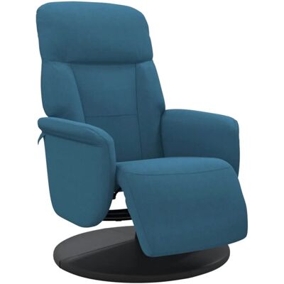 vidaXL Relaxsessel mit Fußteil Blau Samt 356681 vidaXL Relaxsessel mit Fußteil Blau Samt 356681