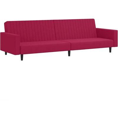 vidaXL Vino Rot Velvet 2-Sitzer Schlafsofa - Sofa Bed vidaXL Vino Rot Velvet 2-Sitzer Schlafsofa - Sofa Bed