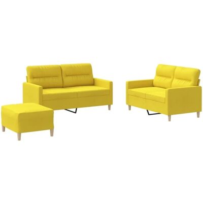 vidaXL - 3-piece - Gelb - Gelblich? - Sofaset vidaXL - 3-piece - Gelb - Gelblich? - Sofaset
