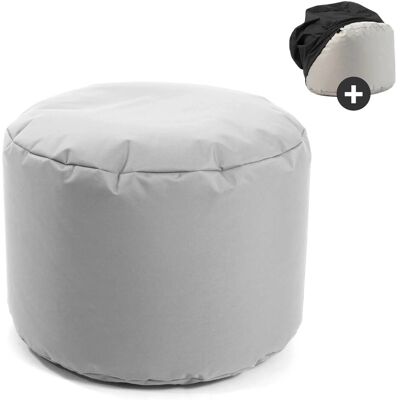 mokebo Outdoor Pouf o Hocker in Grau mit Wasserabweisender Schutzhülle Der Ruhestifter Fußhocker mit EPS-Perlen Füllung und Cover mokebo Outdoor Pouf o Hocker in Grau mit Wasserabweisender Schutzhülle Der Ruhestifter Fußhocker mit EPS-Perlen Füllung und Cover