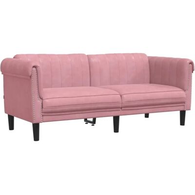 VIDAXL 182x77x74 Rosa Samtsofa - Sofa VIDAXL 182x77x74 Rosa Samtsofa - Sofa