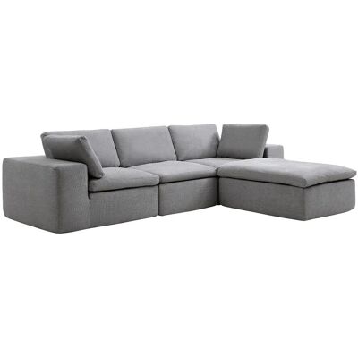 Vente-unique Modulierbares Sofa Cortoline Grau 304 cm Vente-unique Modulierbares Sofa Cortoline Grau 304 cm
