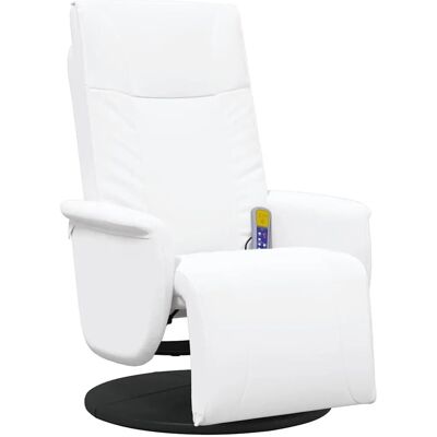 vidaXL Massage Relaxsessel Weiß 71 x 90 x 105 cm Kunstleder 42018592 vidaXL Massage Relaxsessel Weiß 71 x 90 x 105 cm Kunstleder 42018592