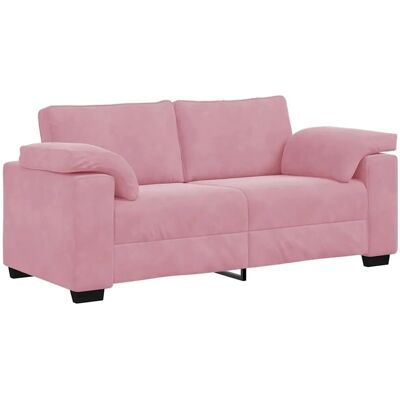 vidaXL Zweisitzer-Sofa Rosa 140 cm Samt 4105270 vidaXL Zweisitzer-Sofa Rosa 140 cm Samt 4105270