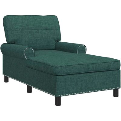 vidaXL Lounge-Liege mit Kissen Dunkelgrün 91 x 157 x 91 cm Stoff 42022934 vidaXL Lounge-Liege mit Kissen Dunkelgrün 91 x 157 x 91 cm Stoff 42022934