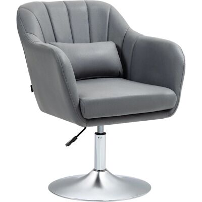 HOMCOM Sessel Loungesessel mit Armlehne Lendenkissen für Schlafzimmer Wohnzimmer Dunkelgrau HOMCOM Sessel Loungesessel mit Armlehne Lendenkissen für Schlafzimmer Wohnzimmer Dunkelgrau